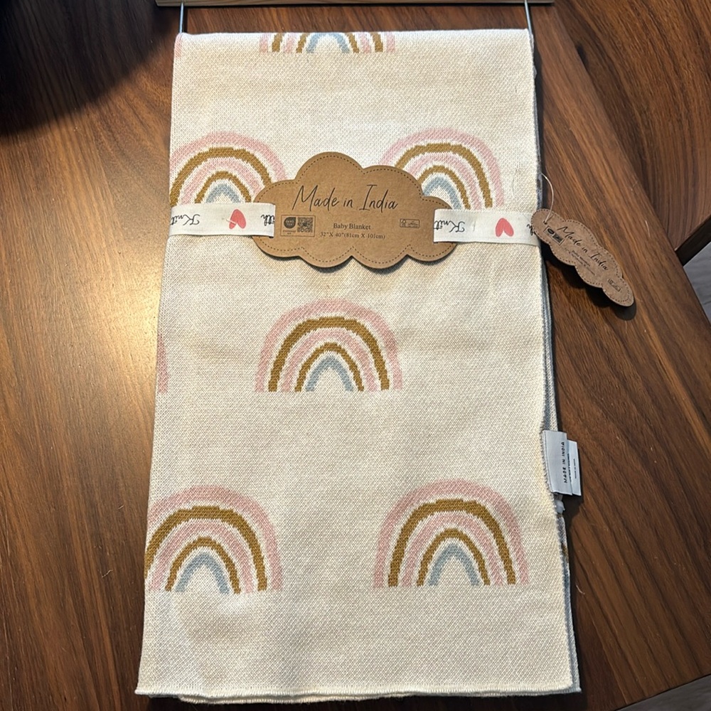 Made in India Rainbow Throw Baby Blanket